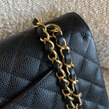 CHANEL Handbag Chanel Black Caviar Quilted Classic Flap Medium GHW - Redeluxe