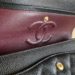 CHANEL Handbag Chanel Black Caviar Quilted Classic Flap Medium GHW - Redeluxe