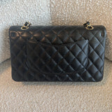 CHANEL Handbag Chanel Black Caviar Quilted Classic Flap Medium LGHW - Redeluxe