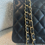 CHANEL Handbag Chanel Black Caviar Quilted Classic Flap Medium LGHW - Redeluxe