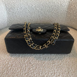 CHANEL Handbag Chanel Black Caviar Quilted Classic Flap Medium LGHW - Redeluxe