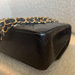 CHANEL Handbag Chanel Black Caviar Quilted Classic Flap Medium LGHW - Redeluxe