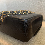 CHANEL Handbag Chanel Black Caviar Quilted Classic Flap Medium LGHW - Redeluxe