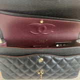 CHANEL Handbag Chanel Black Caviar Quilted Classic Flap Medium LGHW - Redeluxe