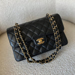 CHANEL Handbag Chanel Black Caviar Quilted Classic Flap Small Gold Hardware - Redeluxe