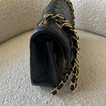 CHANEL Handbag Chanel Black Caviar Quilted Classic Flap Small Gold Hardware - Redeluxe