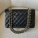 CHANEL Handbag Chanel Black Caviar Quilted Classic Flap Small Gold Hardware - Redeluxe