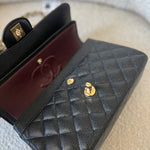 CHANEL Handbag Chanel Black Caviar Quilted Classic Flap Small Gold Hardware - Redeluxe