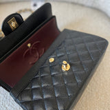 CHANEL Handbag Chanel Black Caviar Quilted Classic Flap Small Gold Hardware - Redeluxe
