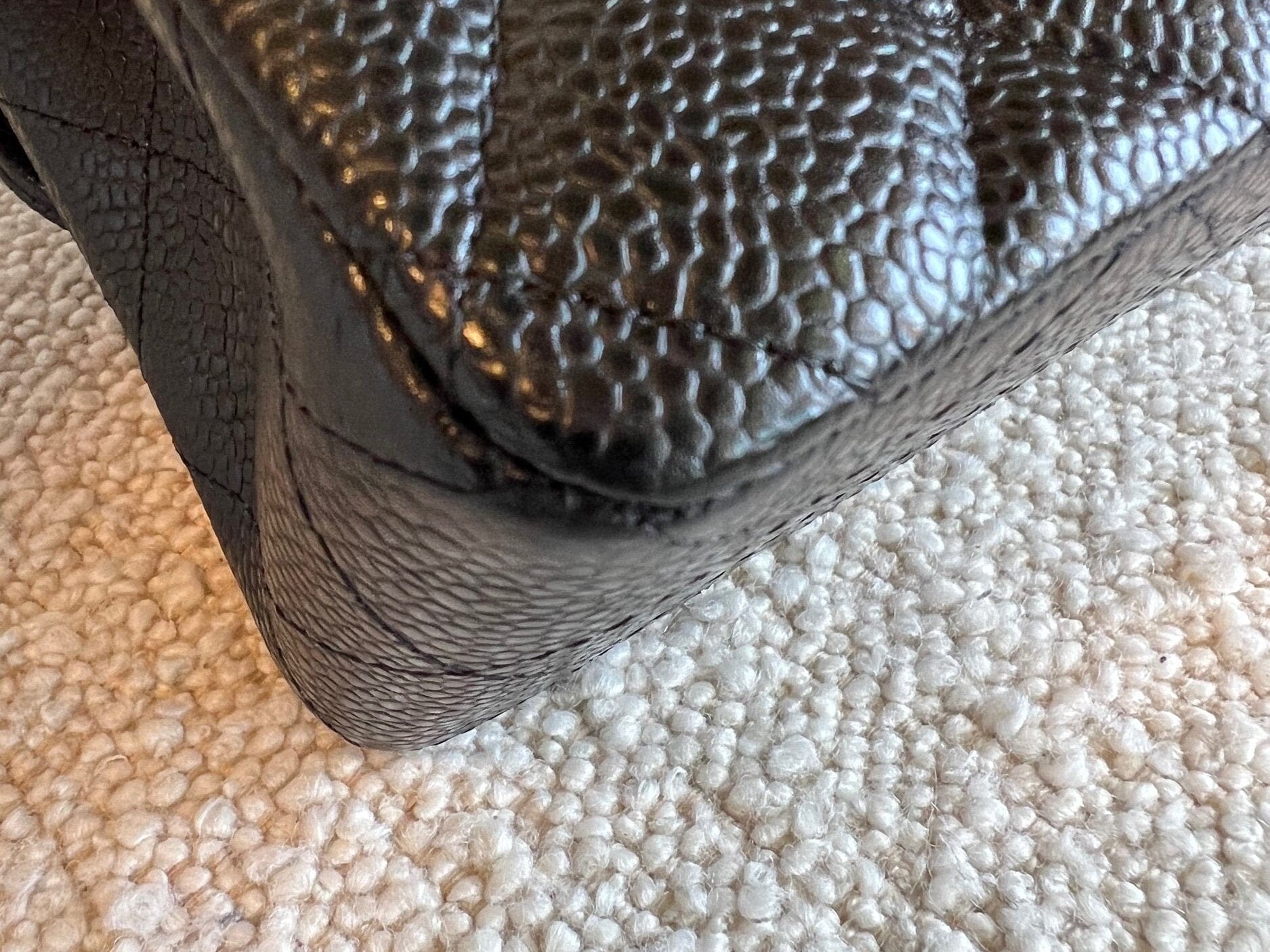 CHANEL Handbag Chanel Black Caviar Quilted Classic Flap Small SHW - Redeluxe