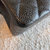 CHANEL Handbag Chanel Black Caviar Quilted Classic Flap Small SHW - Redeluxe