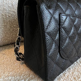 CHANEL Handbag Chanel Black Caviar Quilted Classic Flap Small SHW - Redeluxe