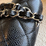 CHANEL Handbag Chanel Black Caviar Quilted Classic Flap Small SHW - Redeluxe
