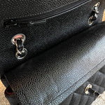 CHANEL Handbag Chanel Black Caviar Quilted Classic Flap Small SHW - Redeluxe