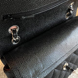 CHANEL Handbag Chanel Black Caviar Quilted Classic Flap Small SHW - Redeluxe