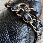 CHANEL Handbag Chanel Black Caviar Quilted Classic Flap Small SHW - Redeluxe