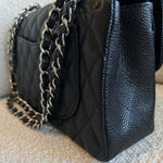 CHANEL Handbag Chanel Black Caviar Quilted Classic Flap Small SHW - Redeluxe