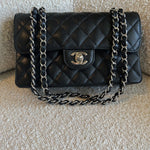 CHANEL Handbag Chanel Black Caviar Quilted Classic Flap Small SHW - Redeluxe