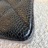 CHANEL Handbag Chanel Black Caviar Quilted Classic Flap Small SHW - Redeluxe
