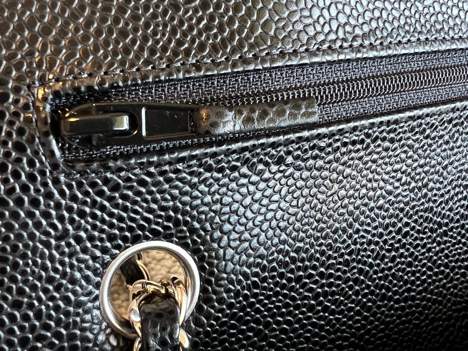 CHANEL Handbag Chanel Black Caviar Quilted Classic Flap Small SHW - Redeluxe