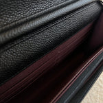 CHANEL Handbag Chanel Black Caviar Quilted Wallet On Chain Silver Hardware (WOC) - Redeluxe