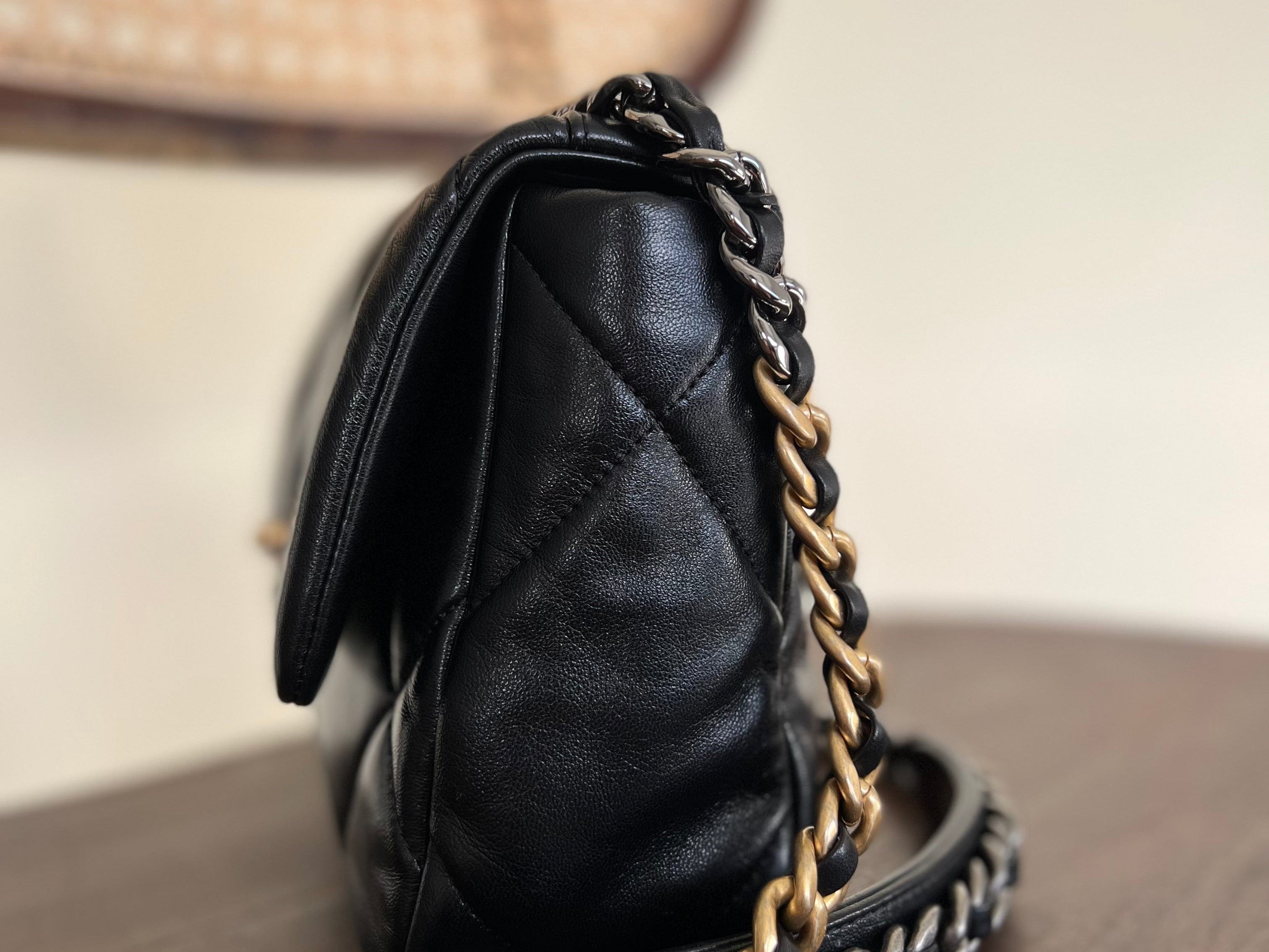 Chanel Black Lambskin Quilted 19 Flap Small Mixed Hardware Chanel Black Lambskin Quilted 19 Flap Small Mixed Hardware