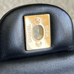 CHANEL Handbag Chanel Black Lambskin Quilted Classic Flap Medium GHW - Redeluxe