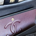 CHANEL Handbag Chanel Black Lambskin Quilted Classic Flap Medium GHW - Redeluxe