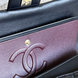 CHANEL Handbag Chanel Black Lambskin Quilted Classic Flap Medium GHW - Redeluxe