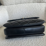 CHANEL Handbag Chanel Black Lambskin Quilted Trendy CC Small LGHW - Redeluxe