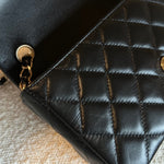 CHANEL Handbag Chanel Black Mini Rectangular Lambskin Quilted Flap LGHW - Redeluxe