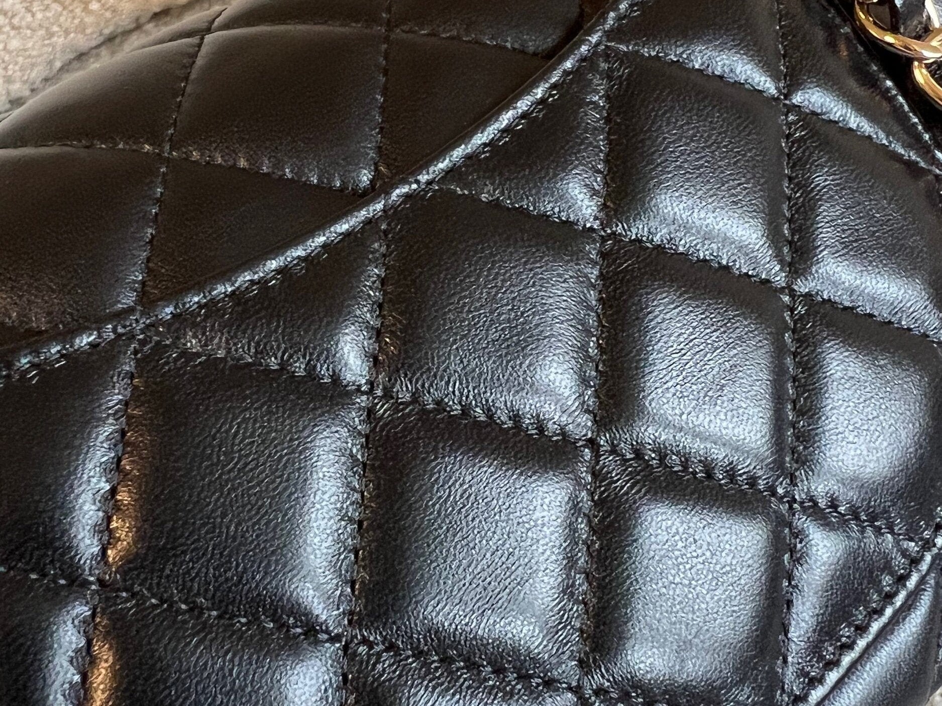 CHANEL Handbag Chanel Black Mini Rectangular Lambskin Quilted Flap LGHW - Redeluxe