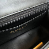 CHANEL Handbag Chanel Black Mini Rectangular Lambskin Quilted Flap LGHW - Redeluxe