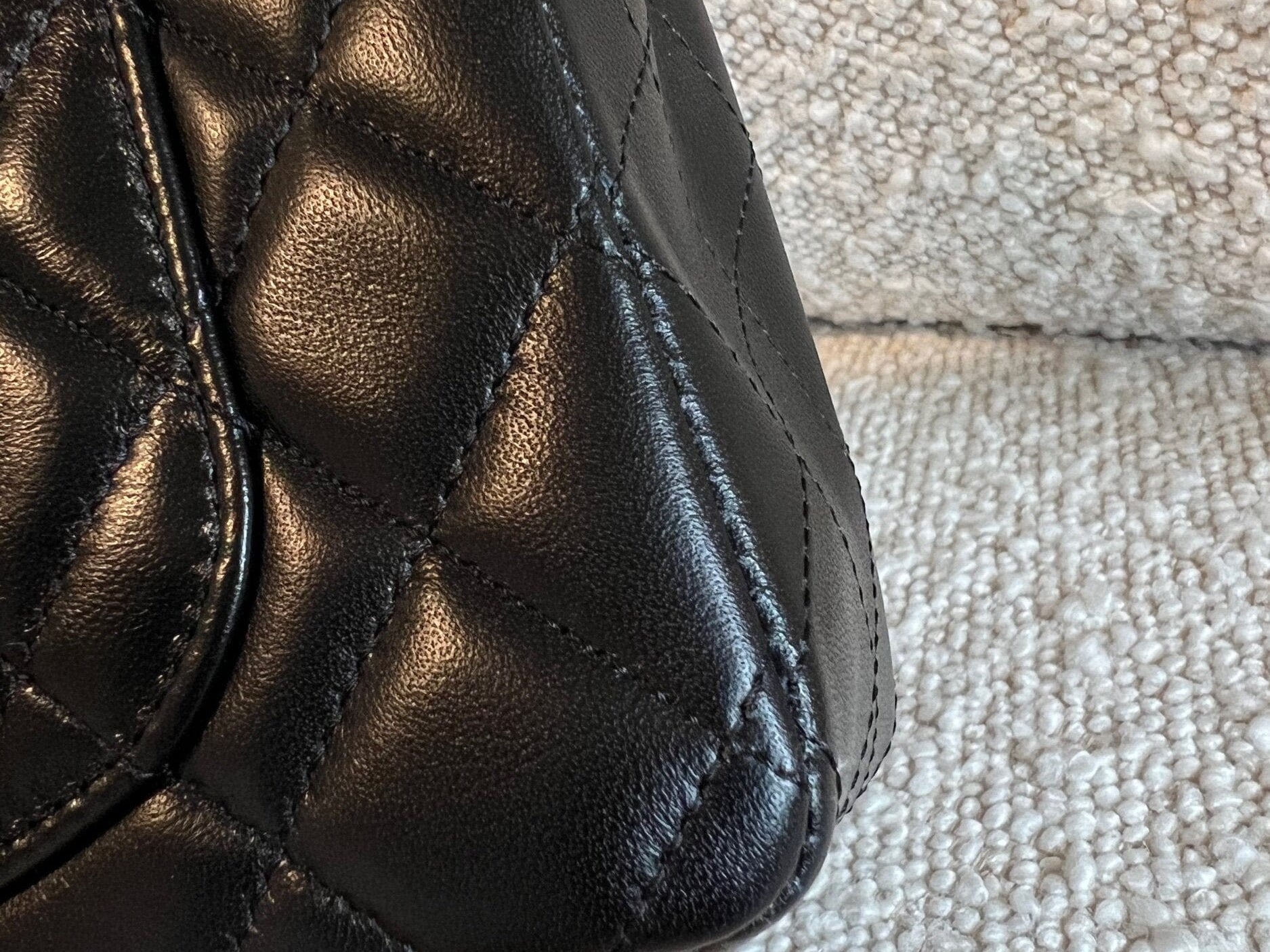 CHANEL Handbag Chanel Black Mini Rectangular Lambskin Quilted Flap LGHW - Redeluxe