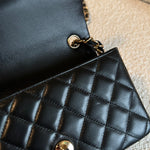 CHANEL Handbag Chanel Black Mini Rectangular Lambskin Quilted Flap LGHW - Redeluxe