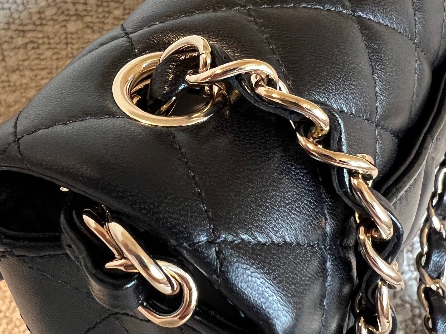 CHANEL Handbag Chanel Black Mini Rectangular Lambskin Quilted Flap LGHW - Redeluxe