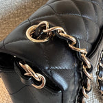 CHANEL Handbag Chanel Black Mini Rectangular Lambskin Quilted Flap LGHW - Redeluxe