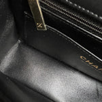 CHANEL Handbag Chanel Black Mini Rectangular Lambskin Quilted Flap LGHW - Redeluxe