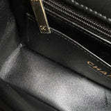 CHANEL Handbag Chanel Black Mini Rectangular Lambskin Quilted Flap LGHW - Redeluxe