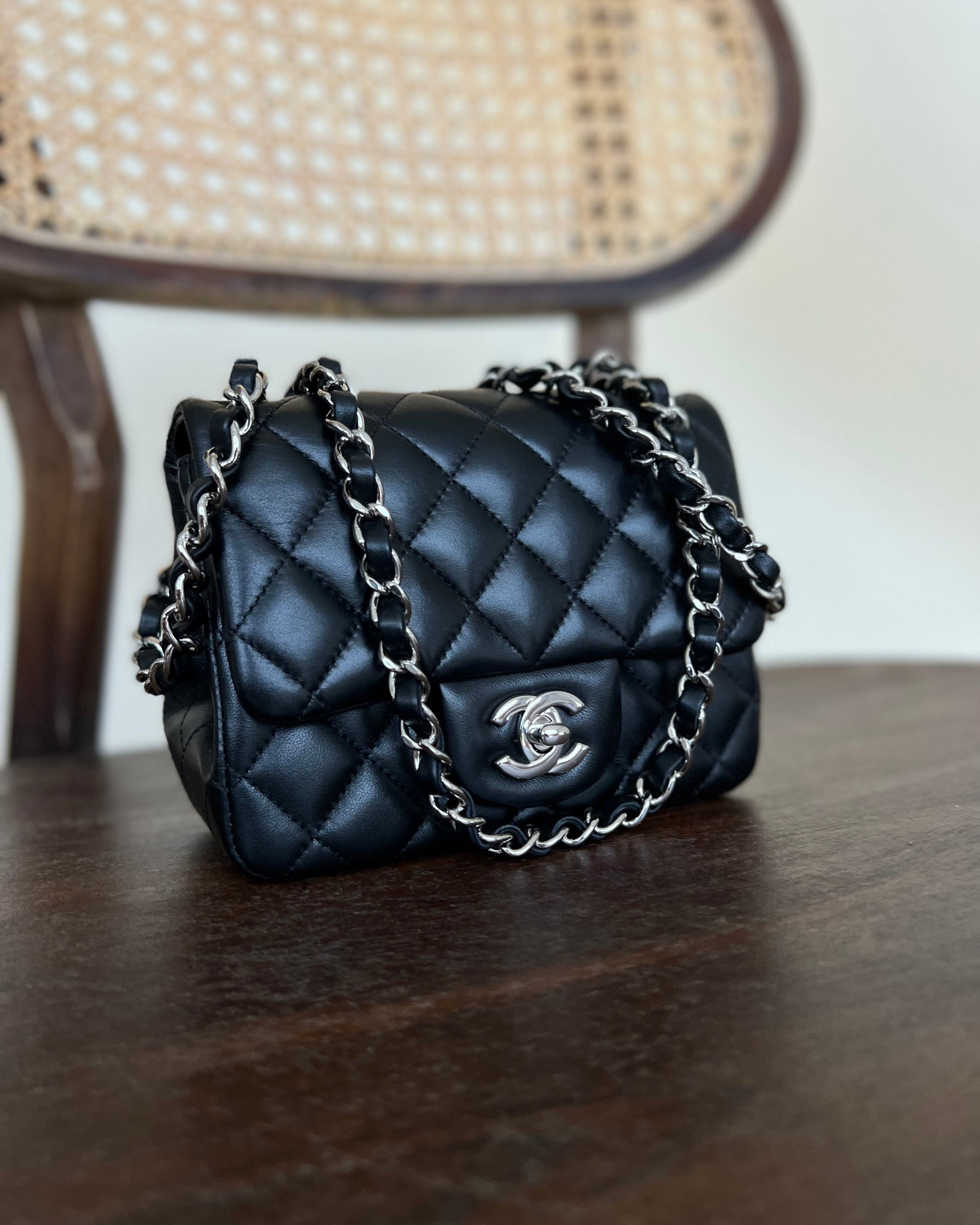 Chanel so black mini square hotsell