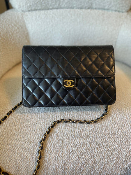 Chanel Black Vintage Lambskin Quilted Single Flap GHW – REDELUXE