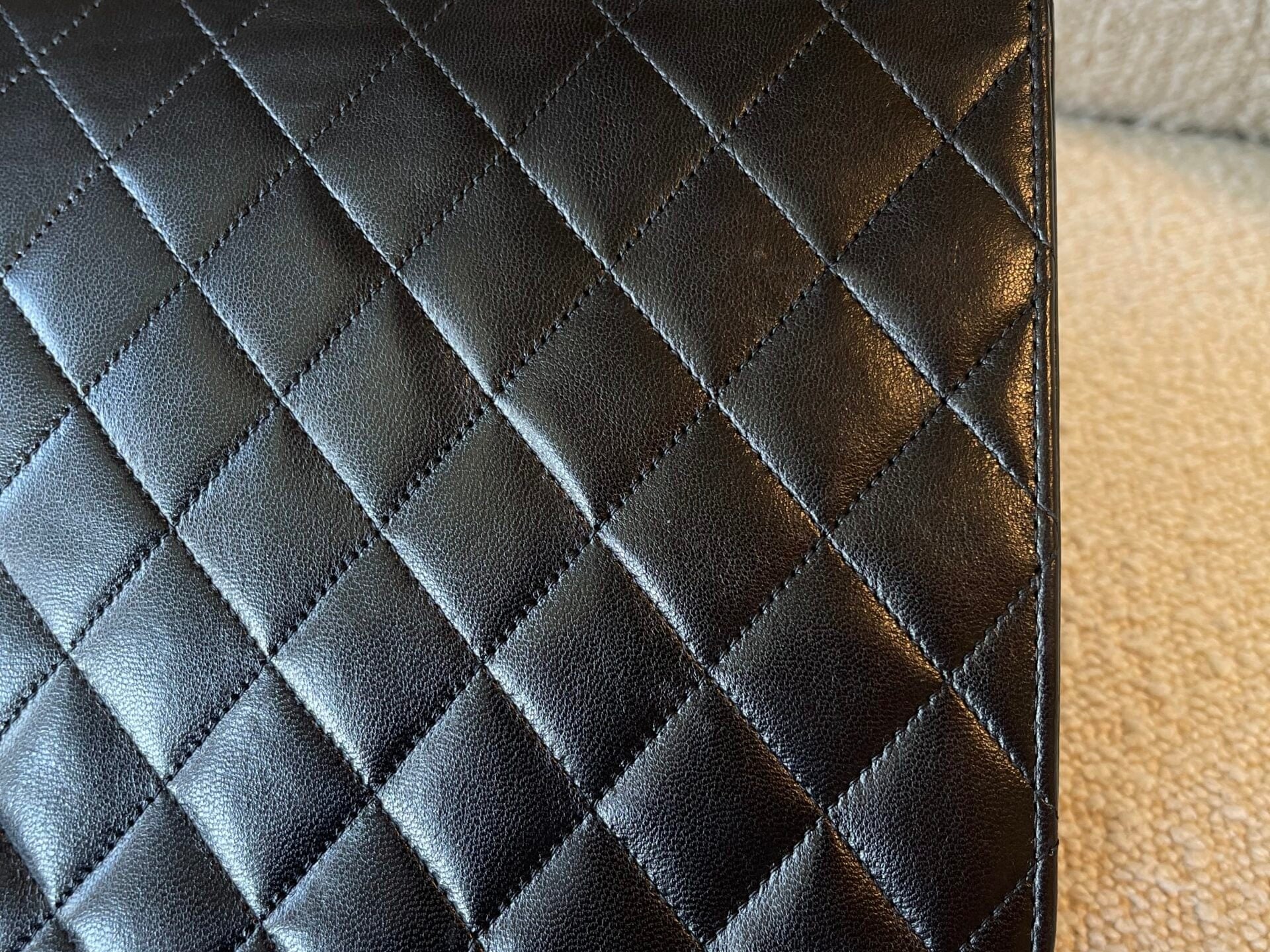 CHANEL Handbag Chanel Black Vintage Lambskin Quilted Single Flap GHW - Redeluxe