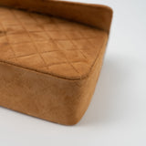 CHANEL Handbag Chanel Brown Suede Quilted Matelasse Single Flap  GHW - Redeluxe