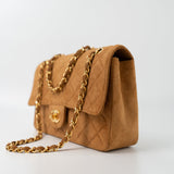 CHANEL Handbag Chanel Brown Suede Quilted Matelasse Single Flap  GHW - Redeluxe