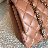 CHANEL Handbag Chanel Caramel Lambskin Quilted Classic Flap Medium LGHW - Redeluxe