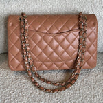 CHANEL Handbag Chanel Caramel Lambskin Quilted Classic Flap Medium LGHW - Redeluxe