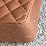 CHANEL Handbag Chanel Caramel Lambskin Quilted Classic Flap Medium LGHW - Redeluxe