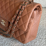 CHANEL Handbag Chanel Caramel Lambskin Quilted Classic Flap Medium LGHW - Redeluxe