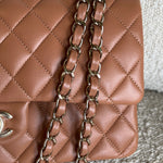 CHANEL Handbag Chanel Caramel Lambskin Quilted Classic Flap Medium LGHW - Redeluxe