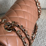 CHANEL Handbag Chanel Caramel Lambskin Quilted Classic Flap Medium LGHW - Redeluxe